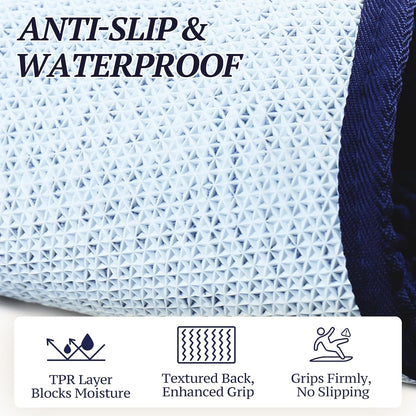 Absorpmax Dog Door Mat - Waterproof & Washable Muddy Paw Rug for Indoor Entryway, 31" x 20", Navy Blue