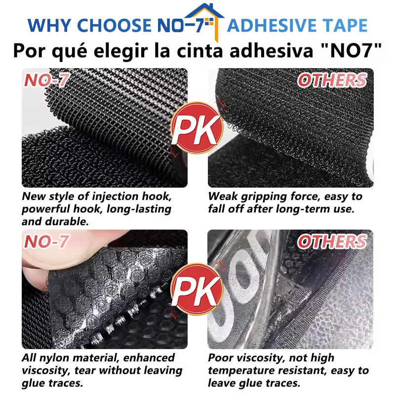 Extra Strong Double-Sided Hook-and-Loop Adhesive Fastener Tape for Carpet and Comforter Fixing