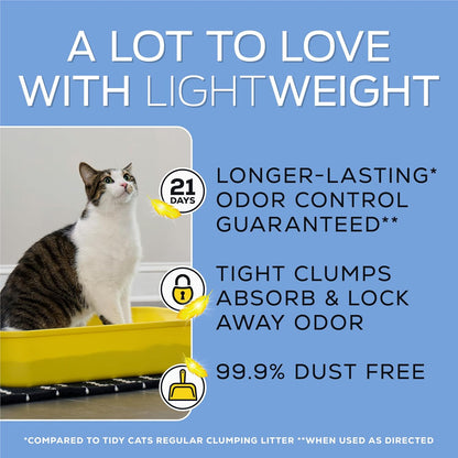 Purina Lightweight 4-In-1 Multi-Cat Litter - Superior Odor Control, Clumping, 99.9% Dust Free - 17 lb. Box